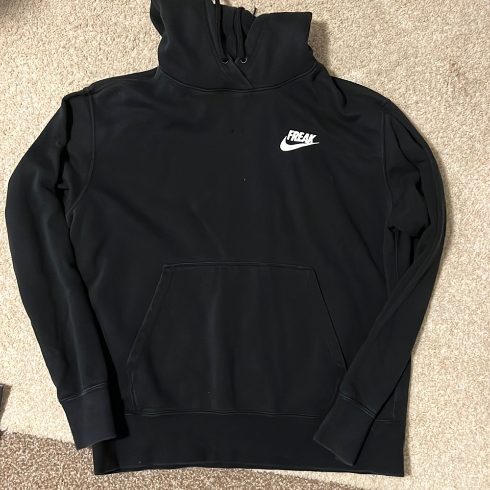 Mens size Large “Freak” Nike authentic black pullover hoodie
